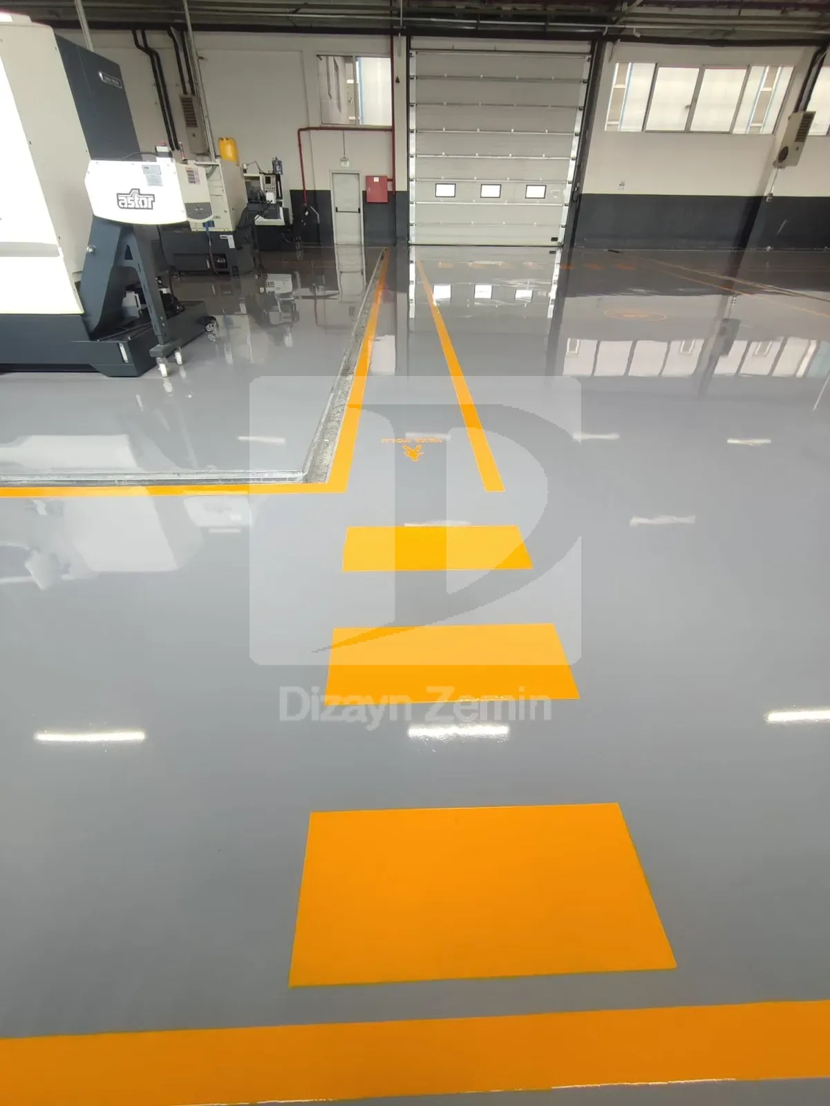 Yaya geçidi ve forklift yolu zemin tanımlama