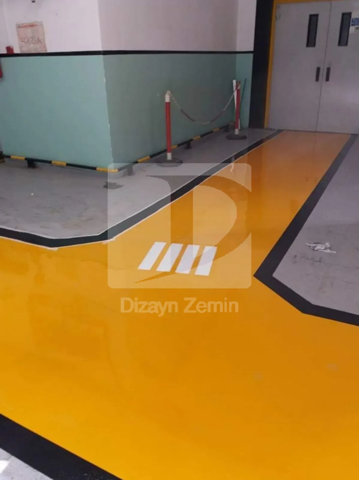 Yaya ve forklift yolu epoksi boyama