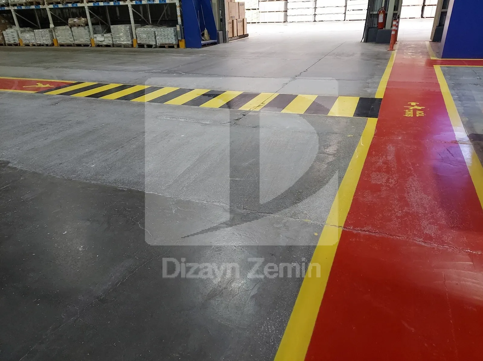 İş güvenliği yol çizgi boyama fabrika