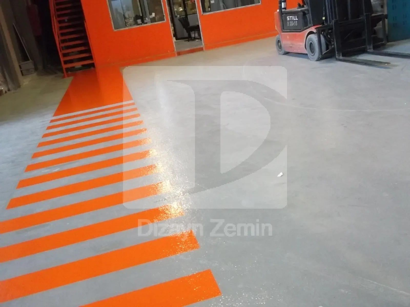 Portakal kabuğu kaplama yaya geçidi boyama