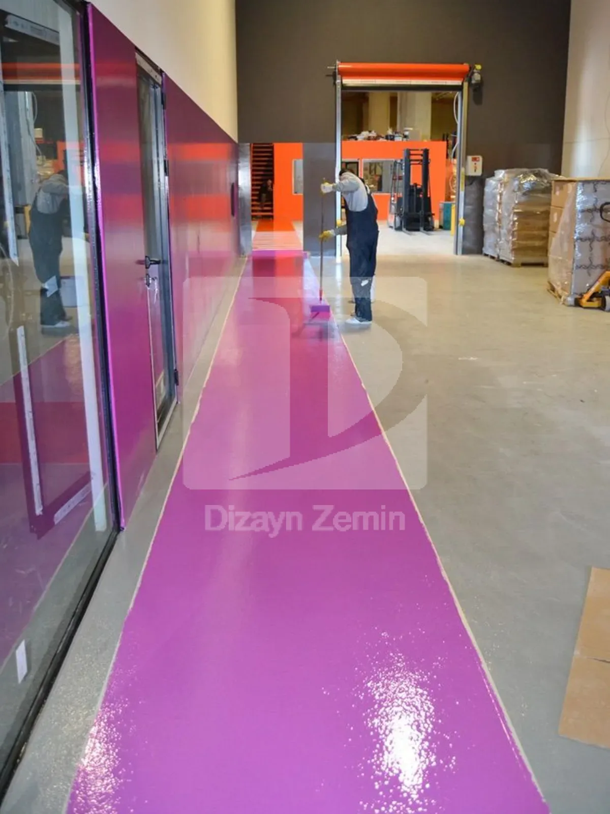 Portakal kabuğu yaya yolu boyama detay