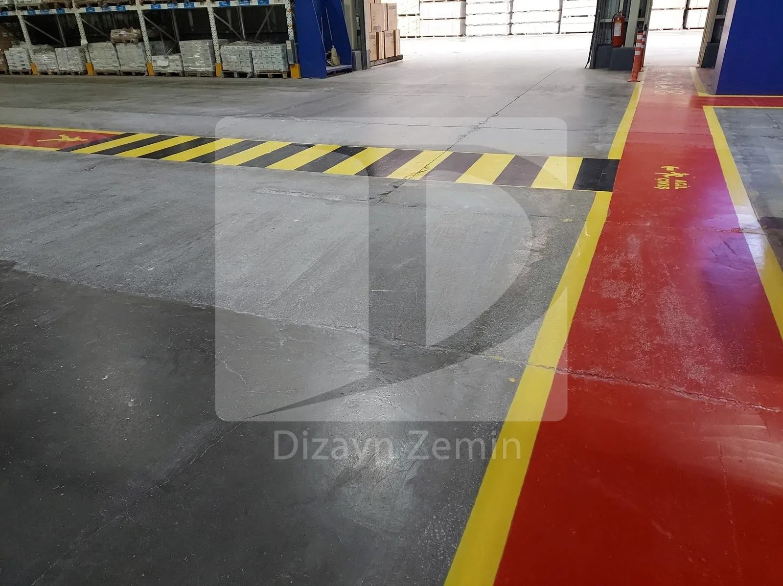 İş güvenliği yol çizgi boyama fabrika